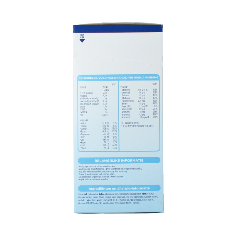 Hero Baby en Peuter Voeding 700 Gram Hero Nutrasense peutermelk 3 (1+jr) 700 Gram