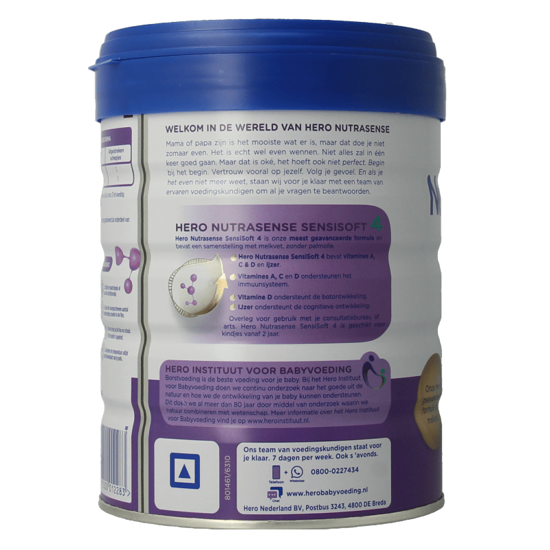 Hero Baby en Peuter Voeding 700 Gram Hero Nutrasense peutermelk 4 (1+jr) 700 Gram