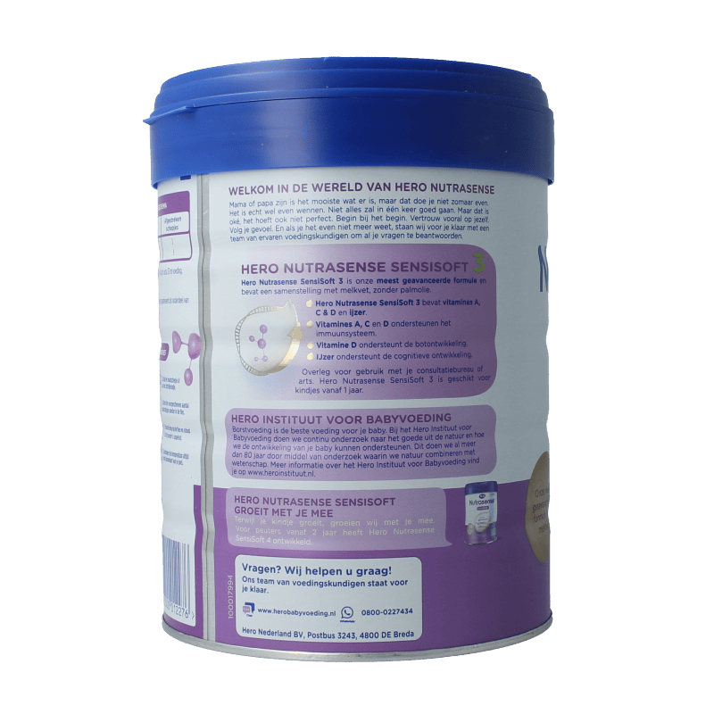 Hero Baby en Peuter Voeding 700 Gram Hero SensiSoft peutermelk 3 (1+jr) 700 Gram