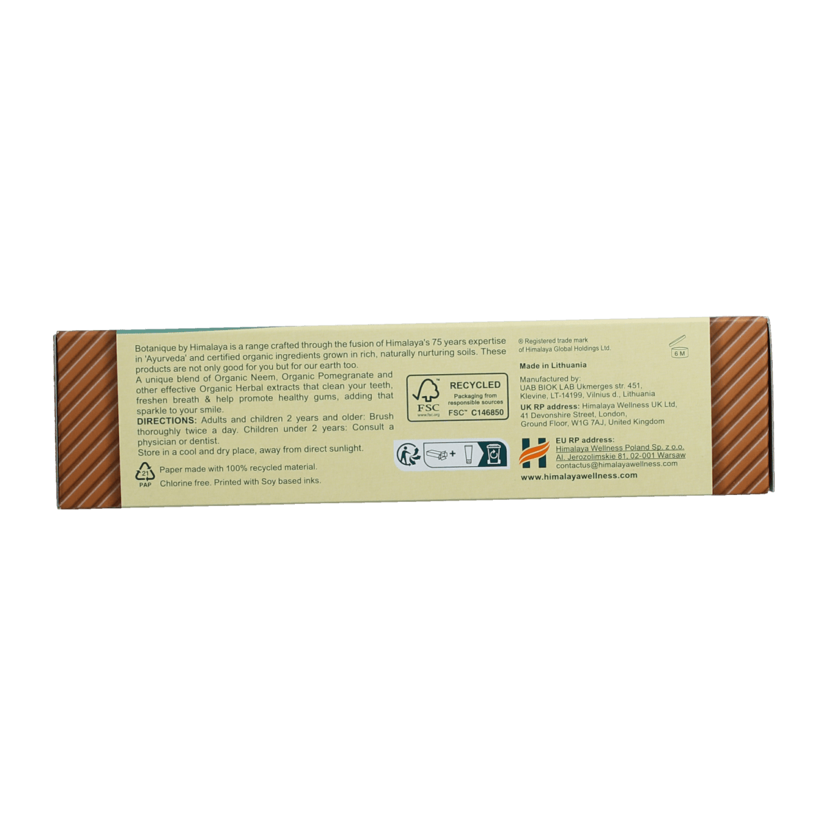 Himalaya Tandpasta 150.00 Gram Himalaya Neem pomegranate tandpasta org 150.00 Gram