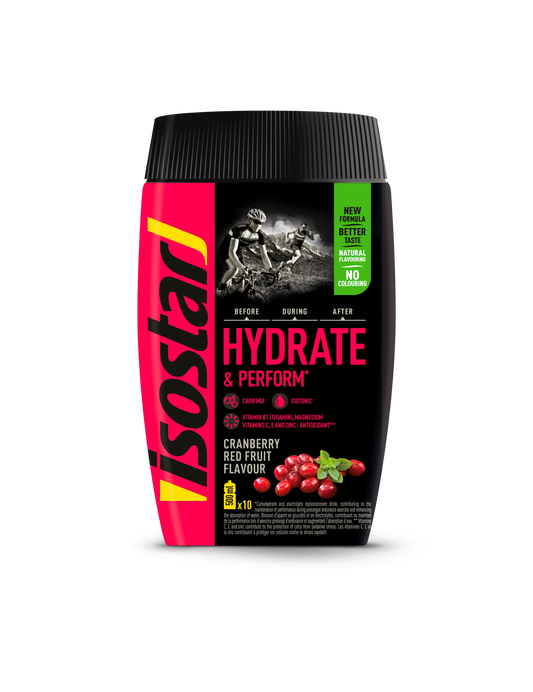Isostar Sportvoeding 400 Gram Isostar Hydrate & perform cranberry red fruit 400 Gram