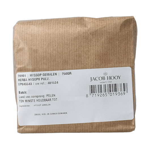 Jacob Hooy Kruiden, Zouten en Maaltijdmixen 250.00 Gram Jacob Hooy Hyssop gemalen 250.00 Gram