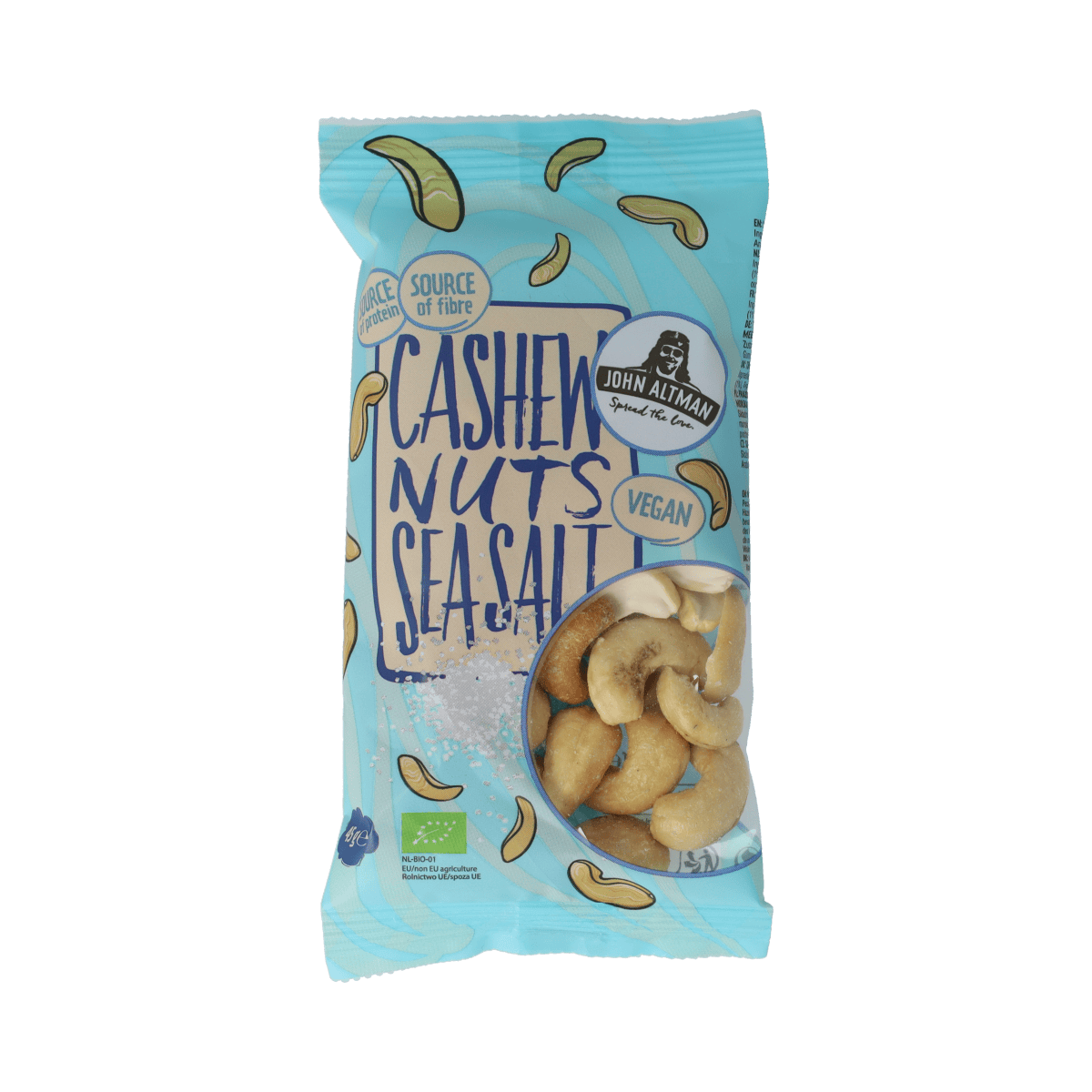 John Altman Snacks en Tussendoortjes 45.00 Gram John Altman Cashew Nuts Organic Sea Salt 45.00 Gram
