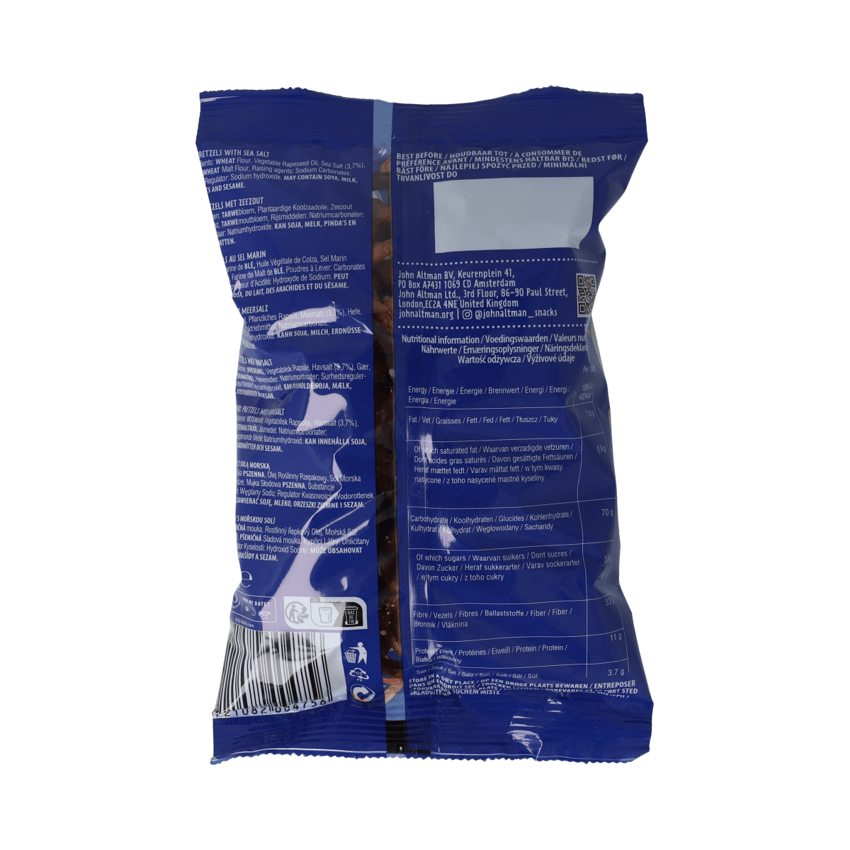 John Altman Snacks en Tussendoortjes 60.00 Gram John Altman John Altman Pretzels Salt  60.00 Gram