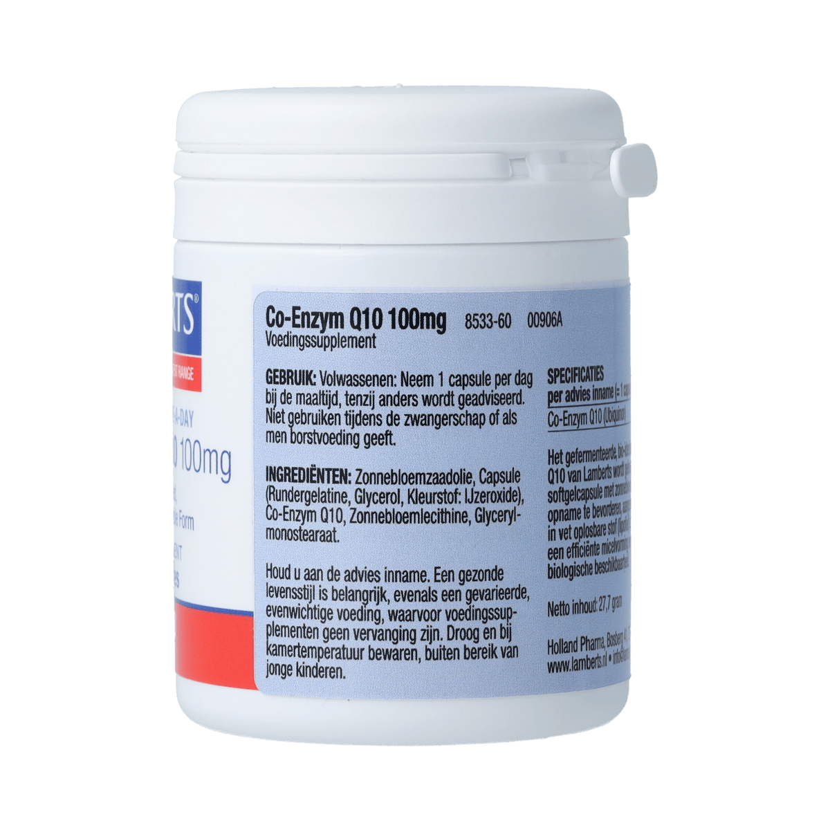 Lamberts Vitamine Enkel 60.00 Capsules Lamberts Co enzym Q10 100mg 60.00 Capsules