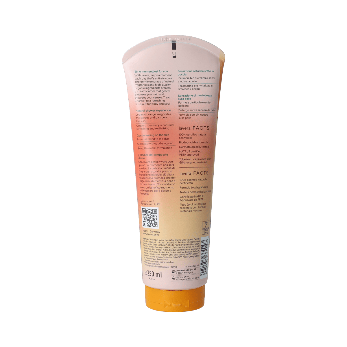 Lavera Lichaamsverzorging 250.00 Milliliter Lavera Body wash energize me  250.00 Milliliter