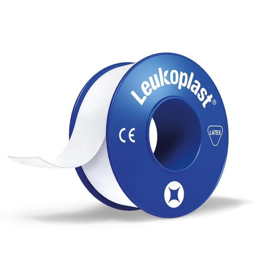 Leukoplast washable adhesive bandages, 5m x 1.25cm, in a pack of 1, durable waterproof medical tape for wound care.