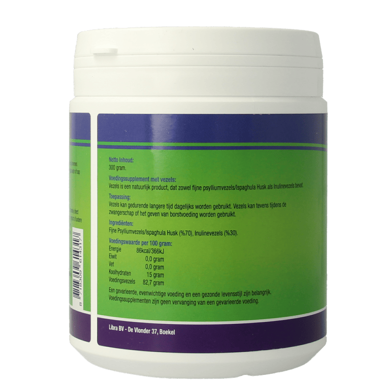 Libra Vezels en Enzymen 300 Gram Libra Vezels naturel psylliumvezels en inulinevezels 300 Gram