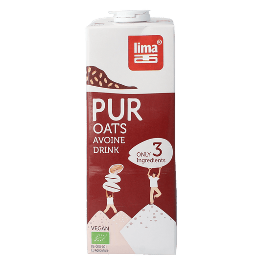 Lima Pur bio oat drink in 1-liter carton, natural plant-based beverage from the Dranken en Sappen category.