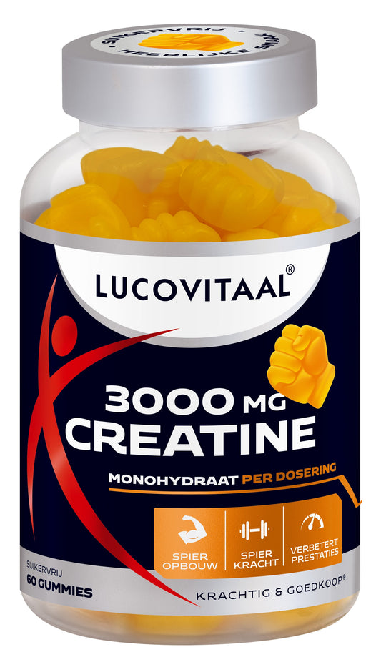 Lucovitaal Aminozuren 60 Stuks Lucovitaal Creatine 3000mg gummies 60 Stuks