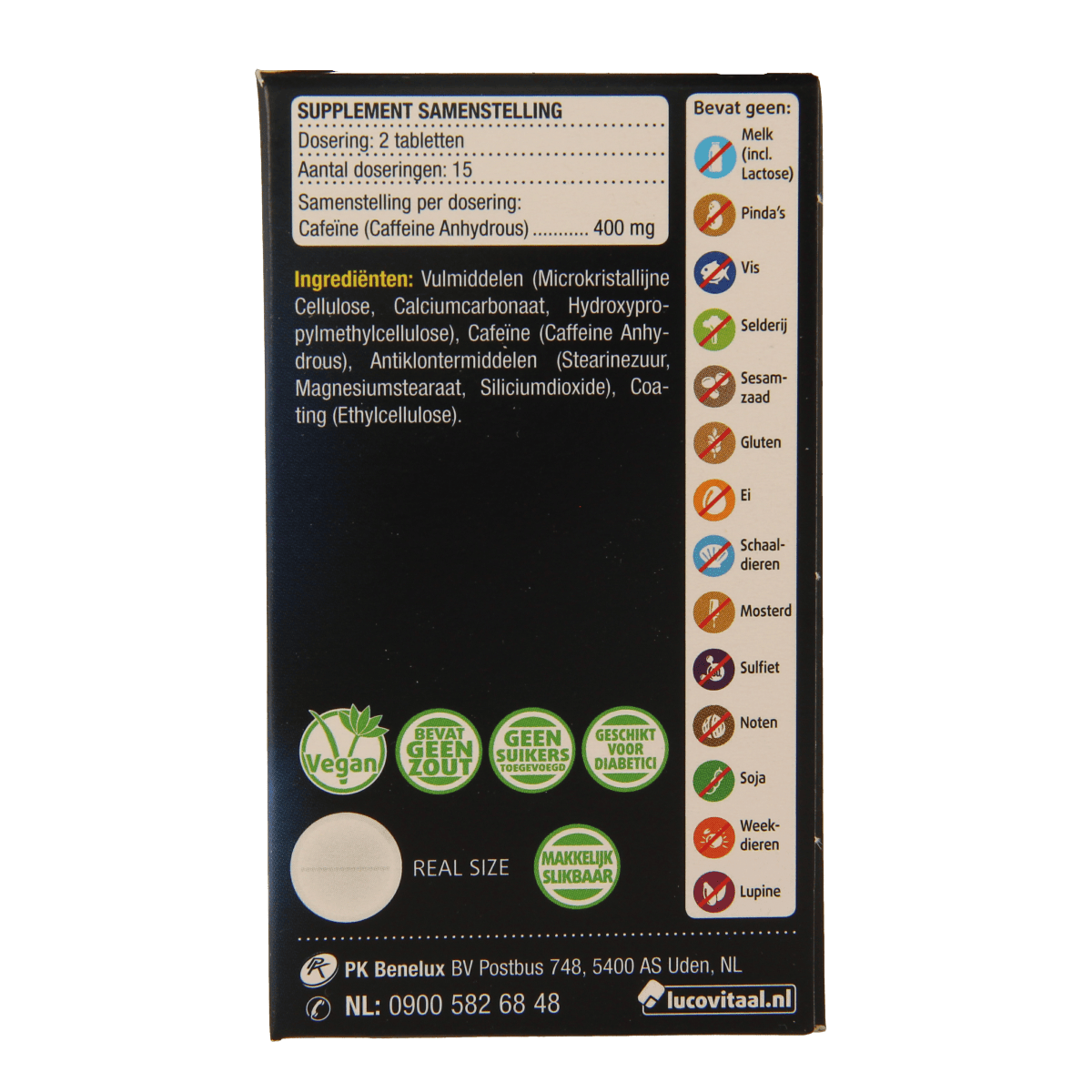 Lucovitaal Kruidenpreparaten 30.00 Tabletten Lucovitaal Pure cafeine 30.00 Tabletten