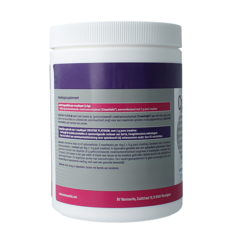Mannavital Mineralen Enkel 408 Gram Mannavital Creatine platinum 408 Gram