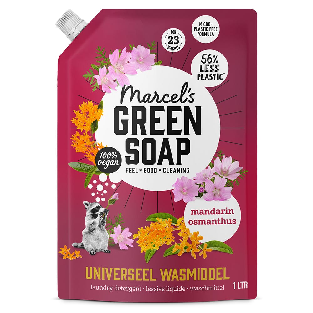 Marcel's Green Soap Wasmiddelen 1000.00 Milliliter Marcel's Green Soap Wasmiddel Mandarin & Osmanthus Navulling 1000.00 Milliliter