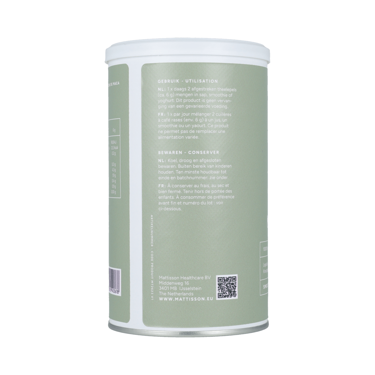 Mattisson Raw en Superfoods 300.00 Gram Mattisson Organic Maca Rood 300.00 Gram