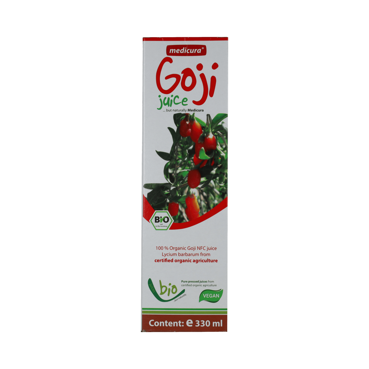 Medicura Dranken en Sappen 330.00 Milliliter Medicura Goji 100% sap bio 330.00 Milliliter