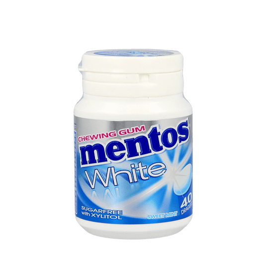 Mentos Snoepgoed 40.00 Stuks Mentos Gum sweetmint white pot 40.00 Stuks