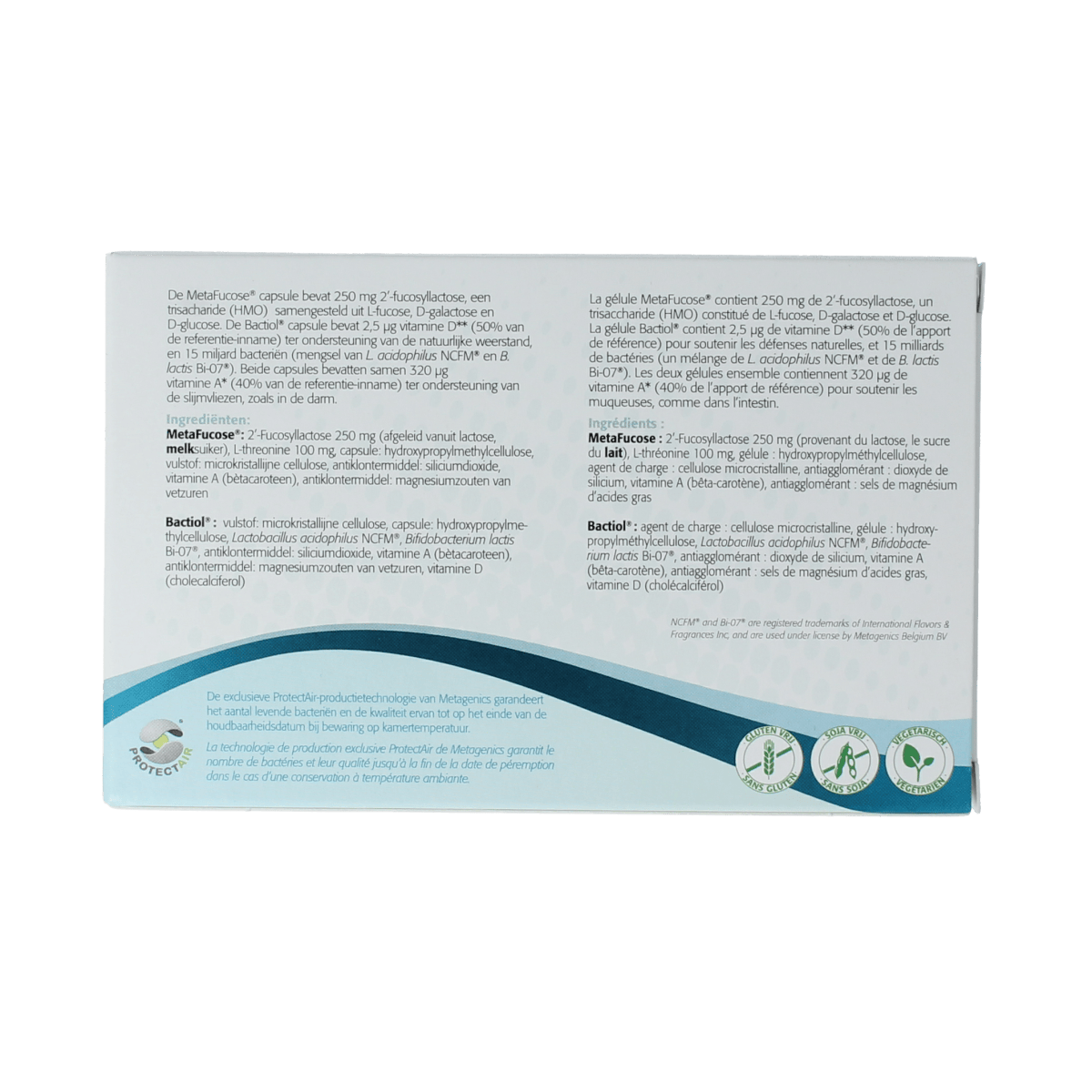 Metagenics Bactiol HMO Fucose micro-organisms capsules, 4x15 capsules, dietary supplement for gut health