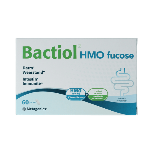 Metagenics Bactiol HMO Fucose micro-organisms capsules, 60-count, dietary supplement for gut health, natural probiotic support