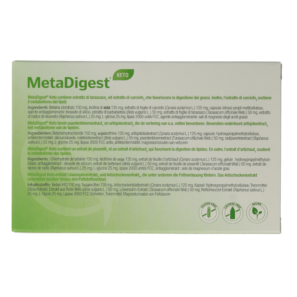 Metagenics Vezels en Enzymen 30.00 Capsules Metagenics Metadigest keto 30.00 Capsules