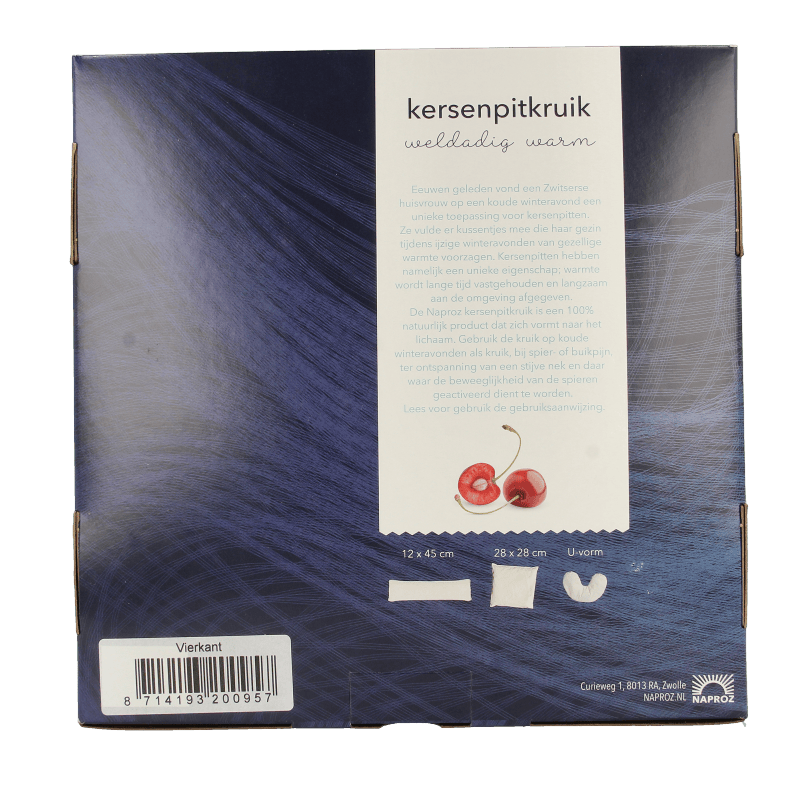 Naproz Kruiken 1 Stuks Naproz Kersenpitkussen vierkant 1 Stuks