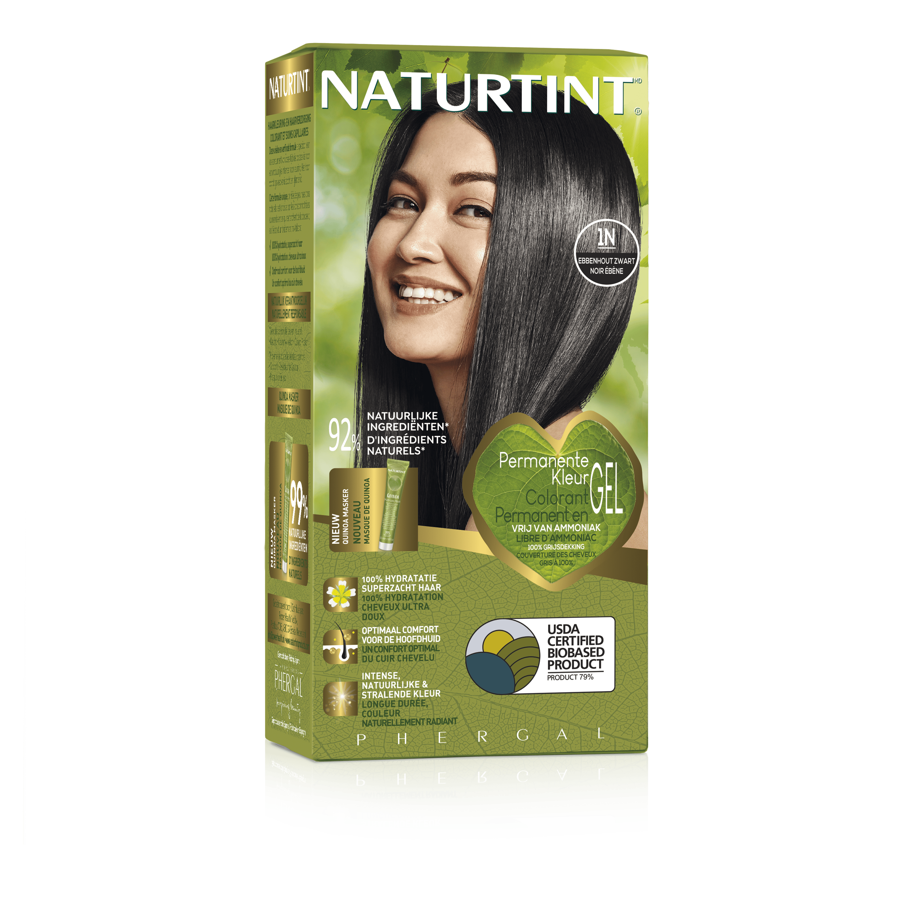Naturtint Haarkleuring 170.00 Milliliter Naturtint 1N Ebbenhoutzwart 170.00 Milliliter