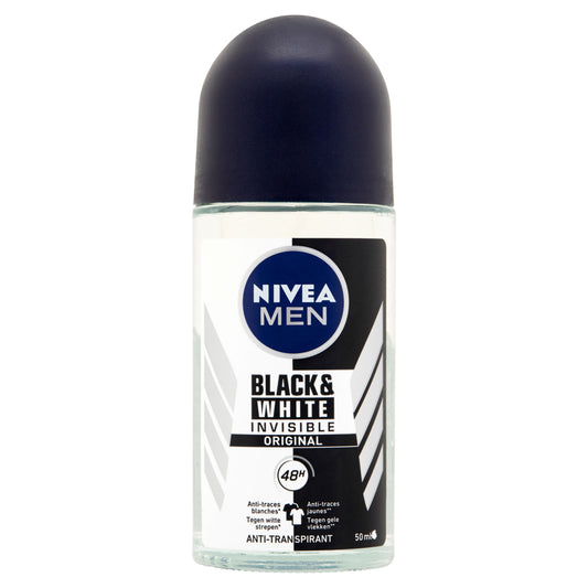 Nivea Deodorant 50 Milliliter Nivea Men deodorant roller invisible black 50 Milliliter
