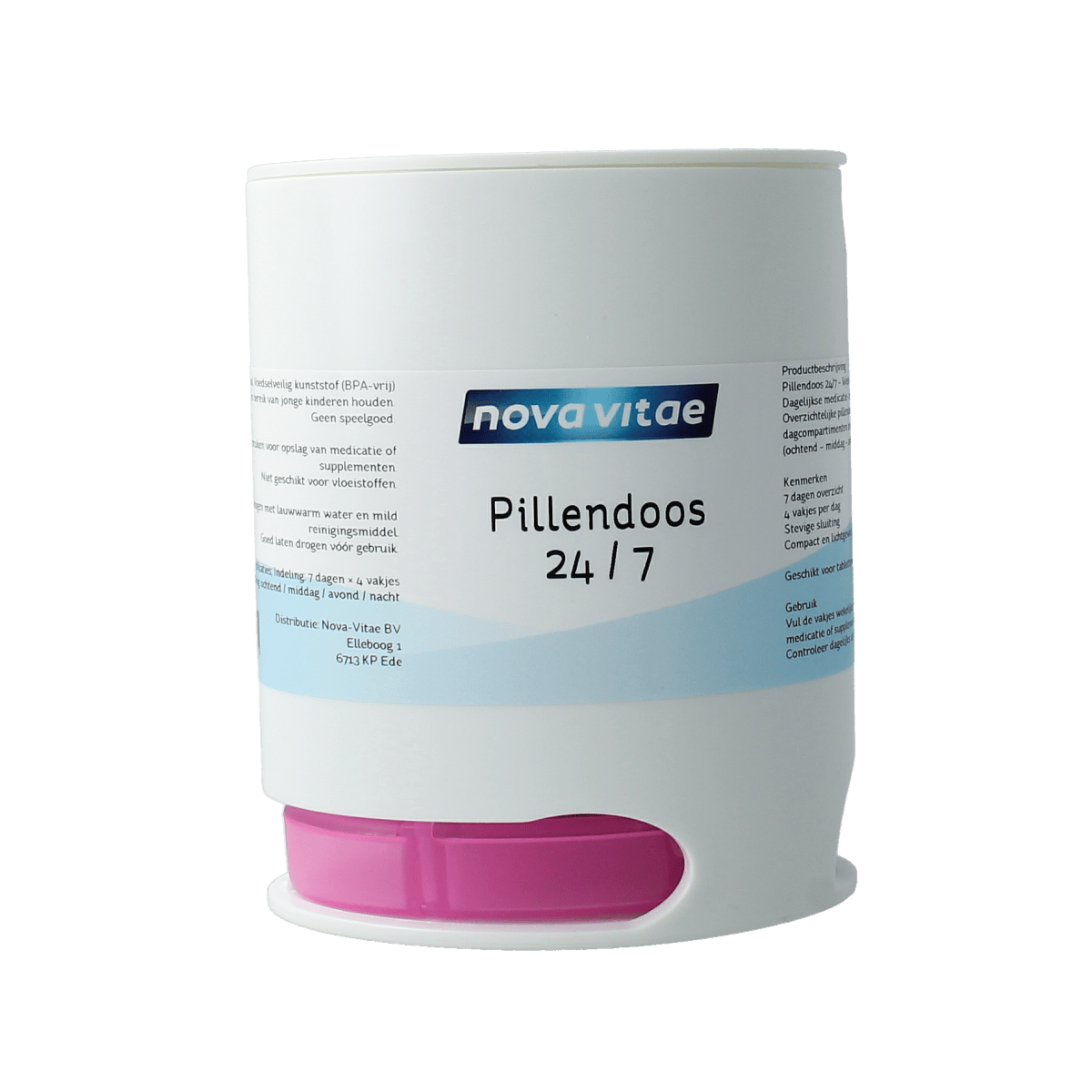 Nova Vitae Medicijnbewaardozen 1.00 Stuks Nova Vitae Pillendoos 24/7 1.00 Stuks