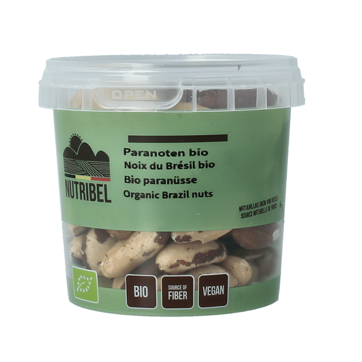 Raw organic Paranoten bio nuts in a 200g package from Nutribel, showcasing the natural, whole nuts in a clear image.