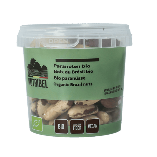 Raw organic Paranoten bio nuts in a 200g package from Nutribel, showcasing the natural, whole nuts in a clear image.