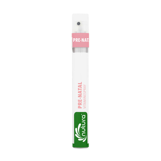 Nutura Vitaminesprays Prenatal vitaminespray in 14.40 ml bottle, natural vitamin supplement for pregnancy health.