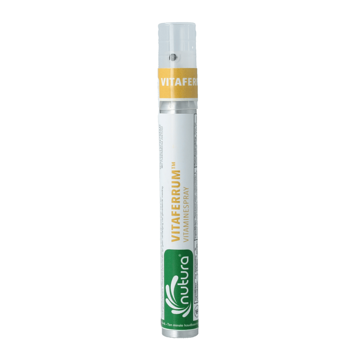 Nutura Vitaminesprays VitaFerrum vitamin spray in 14.40 ml bottle, dietary supplement with iron and vitamins.
