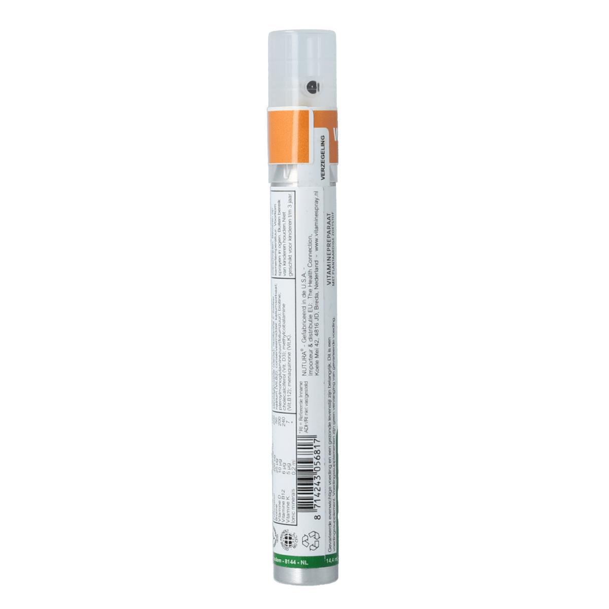 Nutura Vitaminesprays WLS Multi vitaminespray in 14.40ml bottle, dietary supplement with herbal and vitamin ingredients.