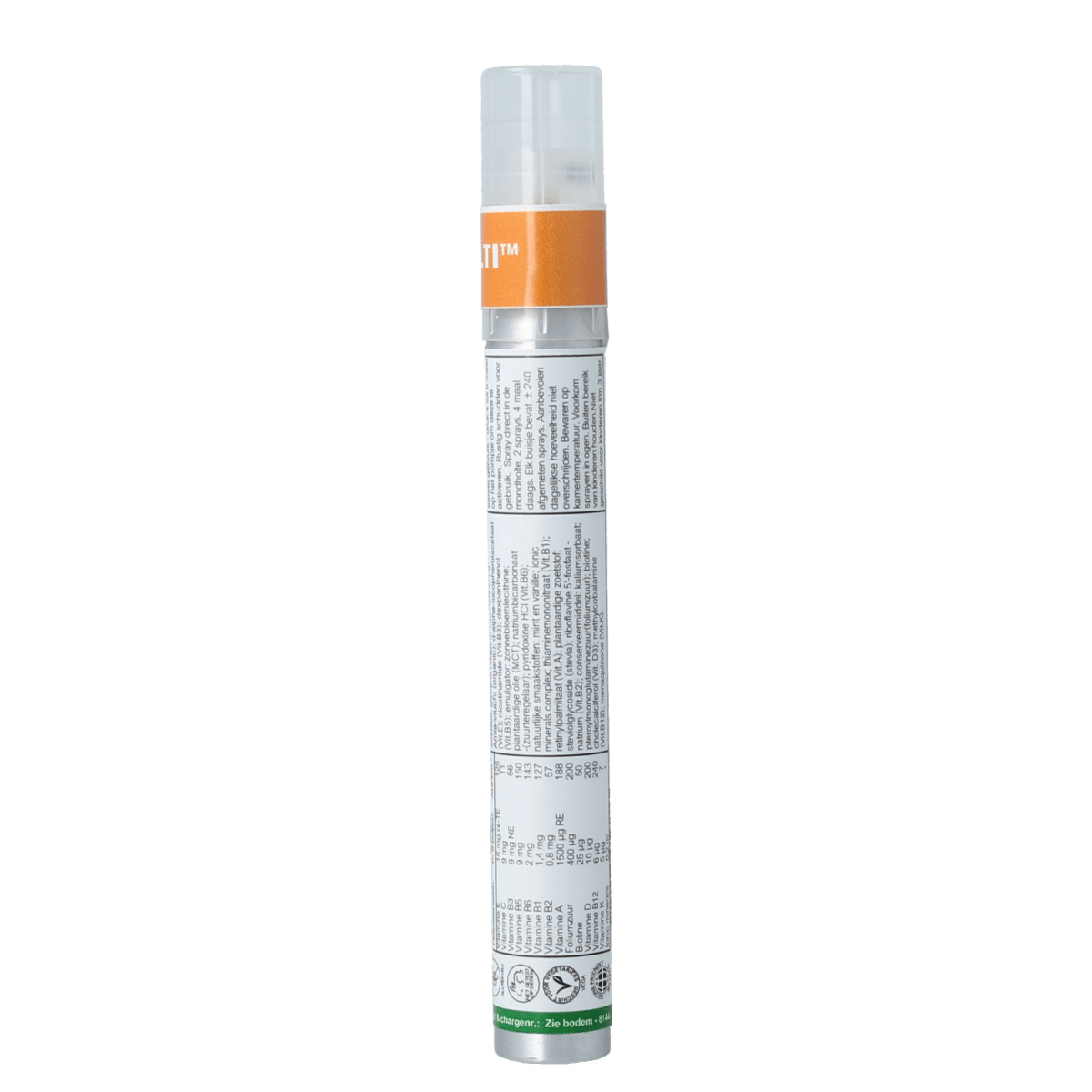 Nutura Vitaminesprays WLS Multi vitaminspray in 14.40 ml bottle, dietary supplement with multivitamins and herbal ingredients.