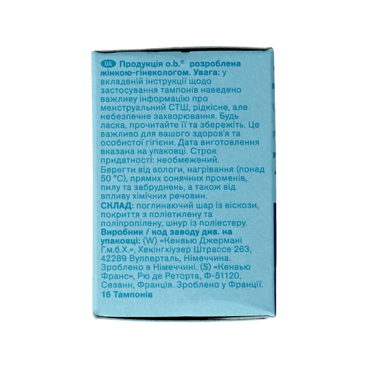 OB Damesverband en Tampons 16.00 Stuks OB Tampons extra protect super 16.00 Stuks