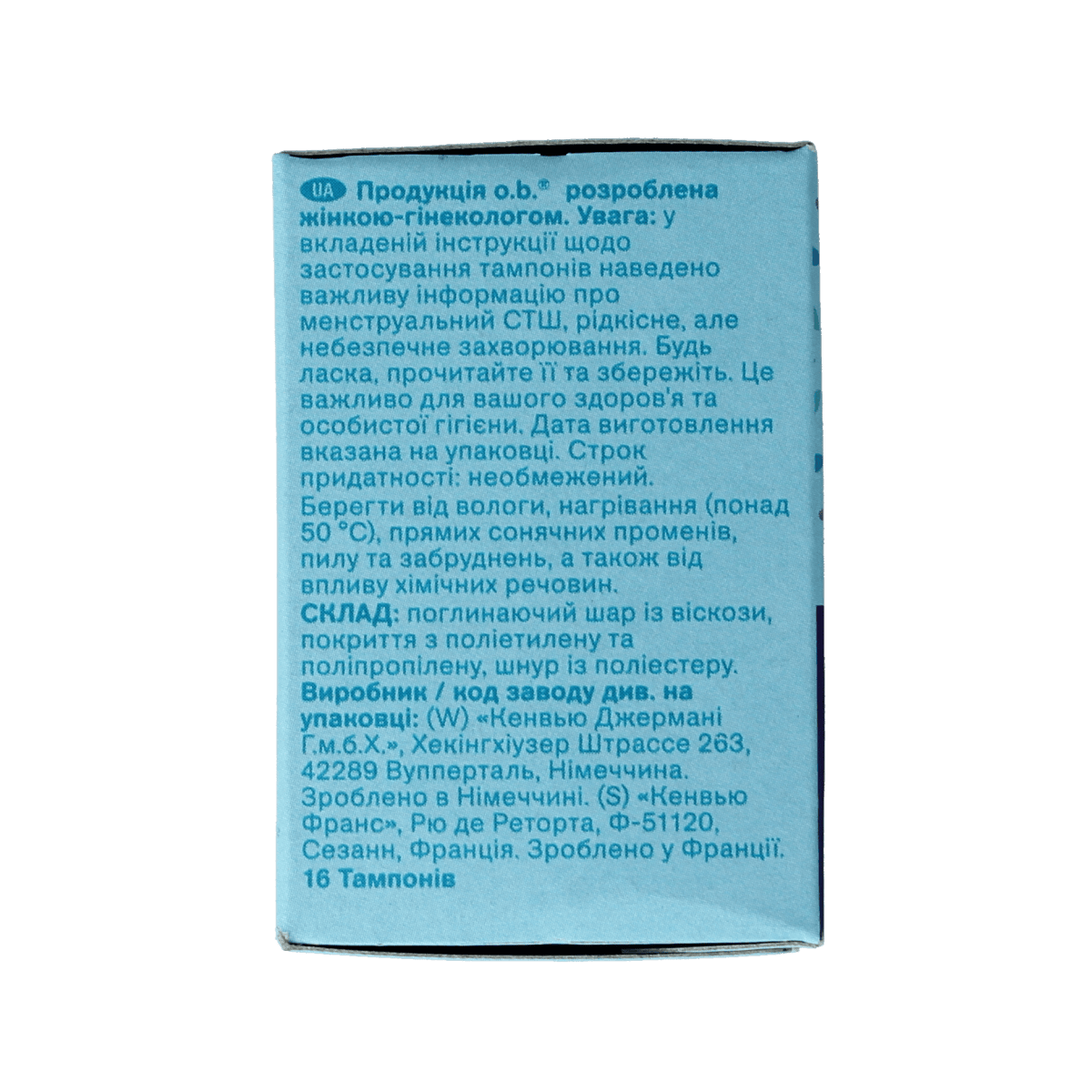 OB Damesverband en Tampons 16.00 Stuks OB Tampons extra protect super 16.00 Stuks