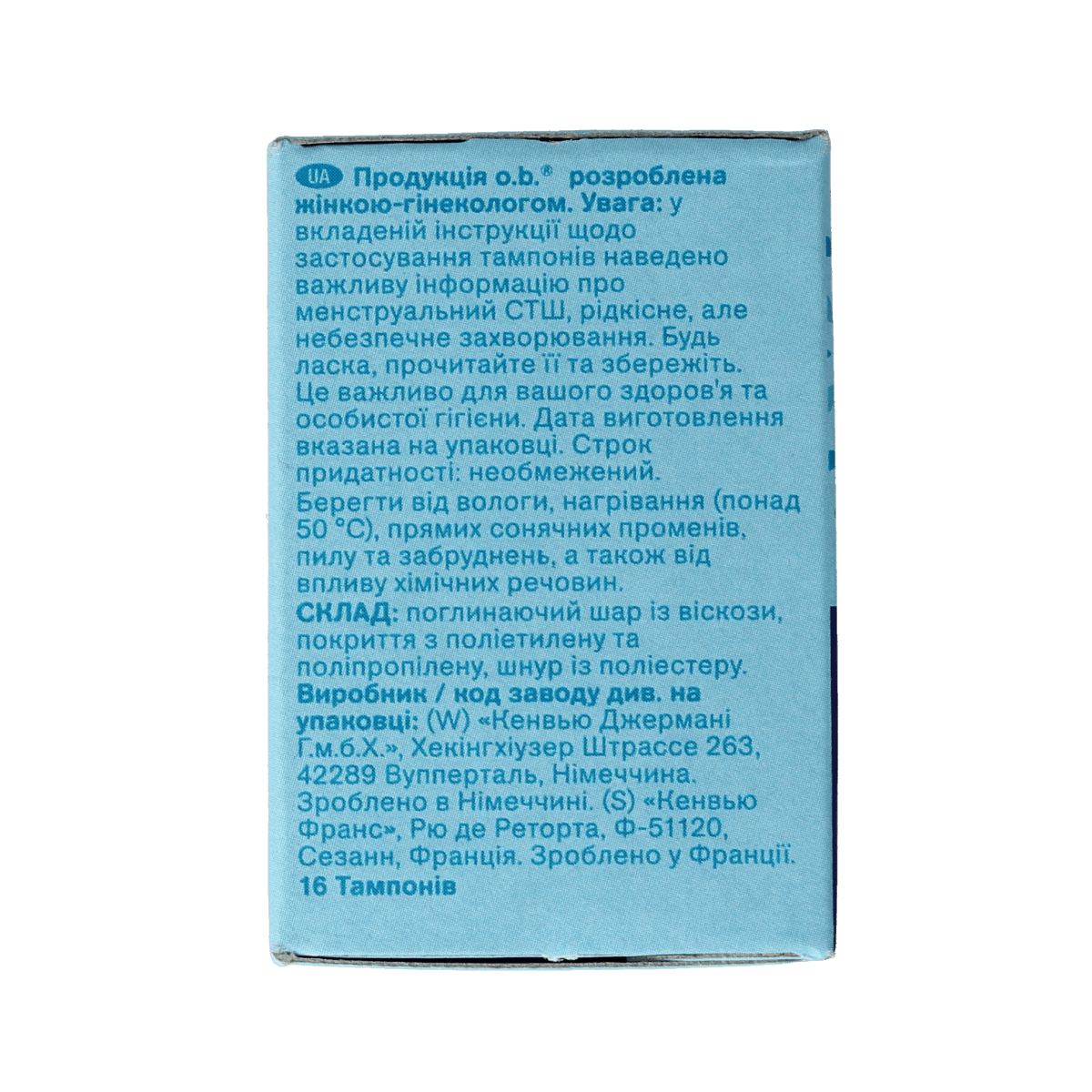 OB Damesverband en Tampons 16.00 Stuks OB Tampons extra protect super plus 16.00 Stuks