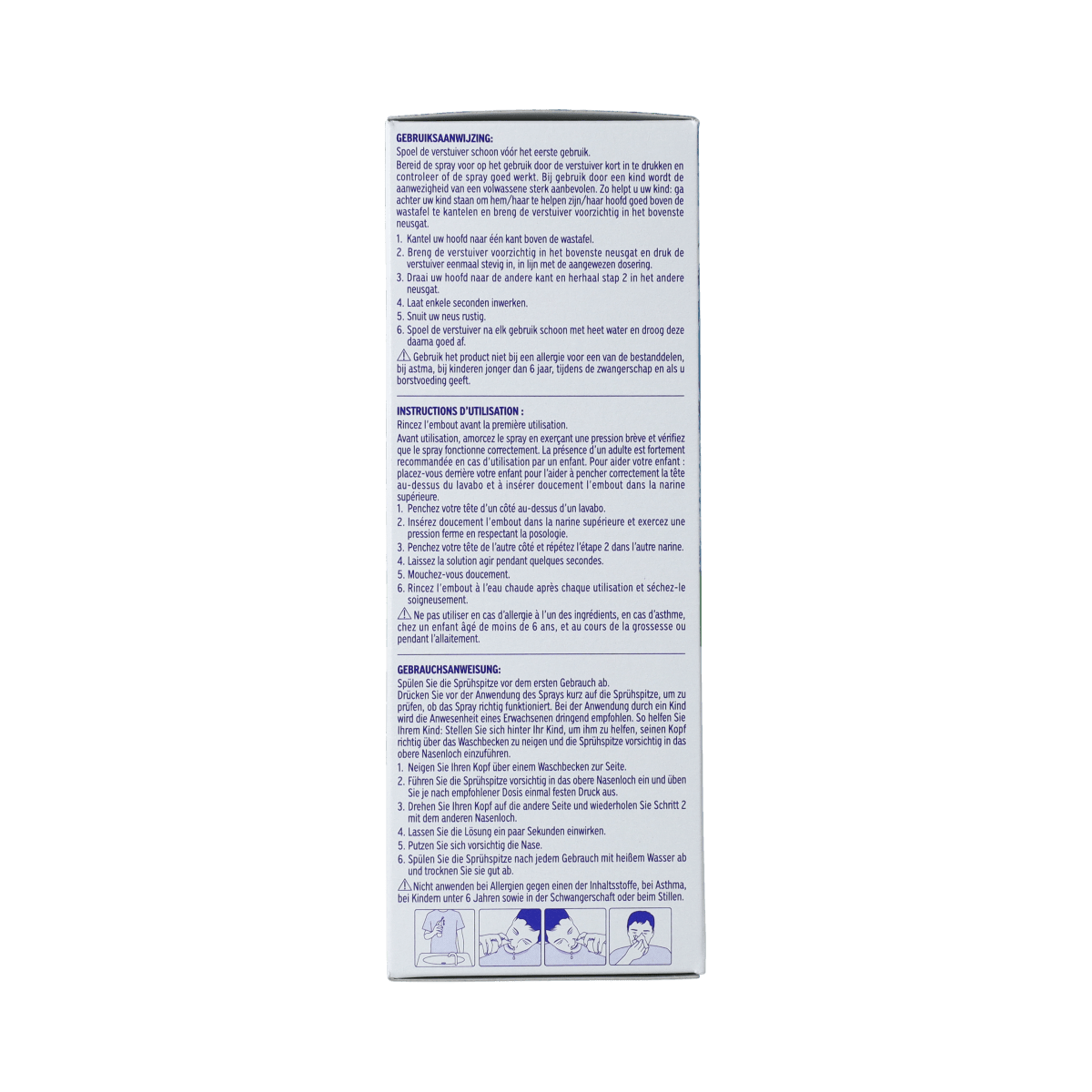 Physiomer Plus Fresh nasal spray bottle, 135 ml, for nasal care and inhalation, with a clear label showing product details.