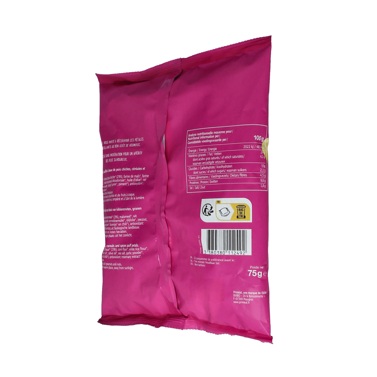 Primeal Chips en Zoutjes 75.00 Gram Primeal Chips hummus bio 75.00 Gram