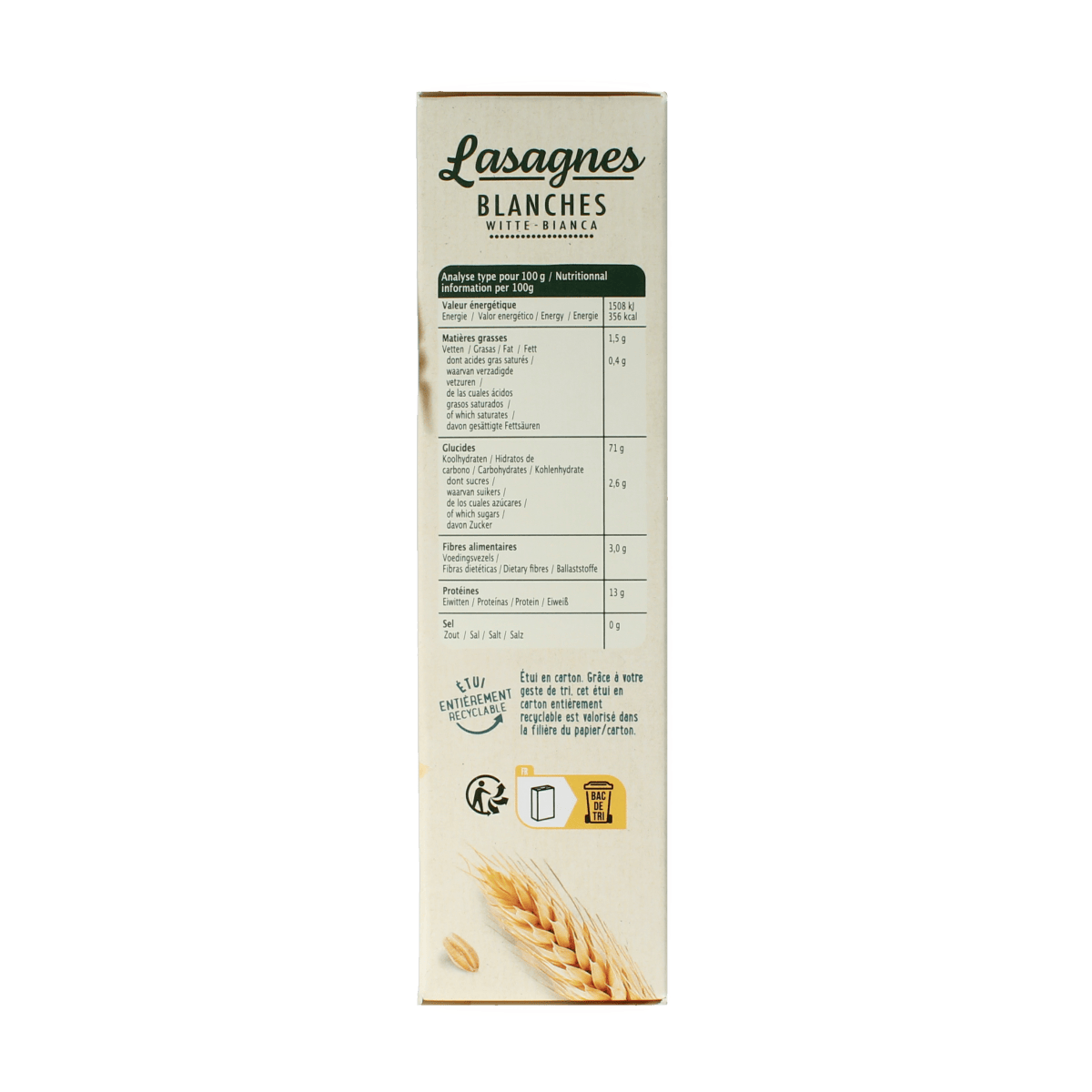 Primeal Pasta en Rijst 250.00 Gram Primeal Witte lasagne bio 250.00 Gram