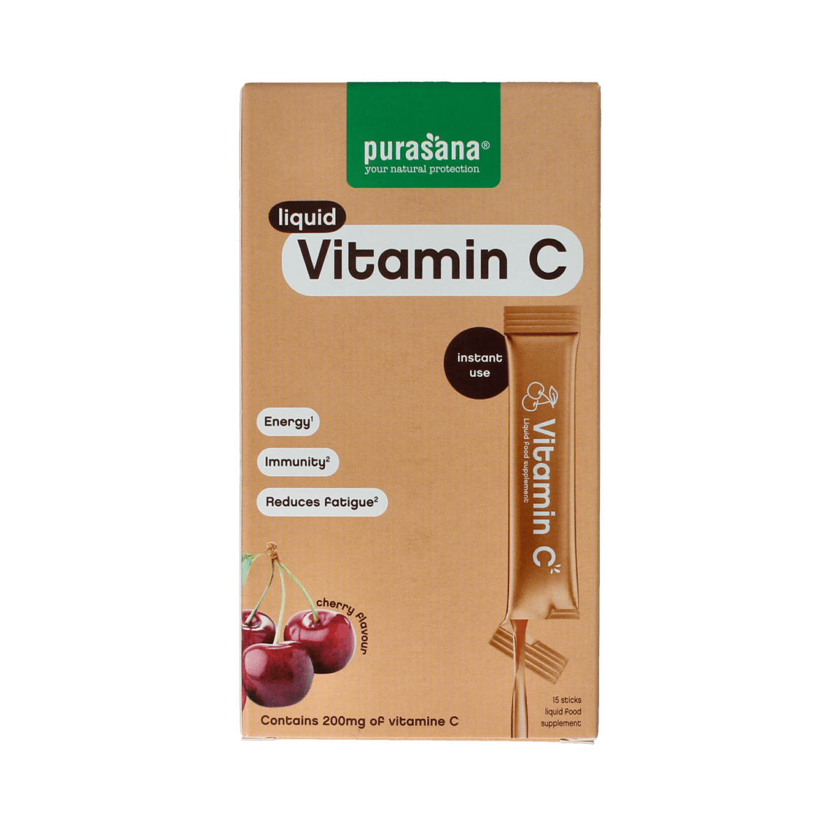 Purasana Vitamine Enkel 15.00 Stuks Purasana Vitamin C liquid gelstick 10ml 15.00 Stuks