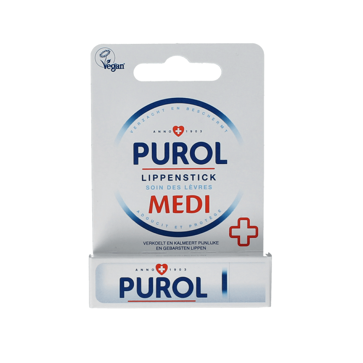 Purol Lipverzorging 4.80 Gram Purol Lippenstick medi 4.80 Gram