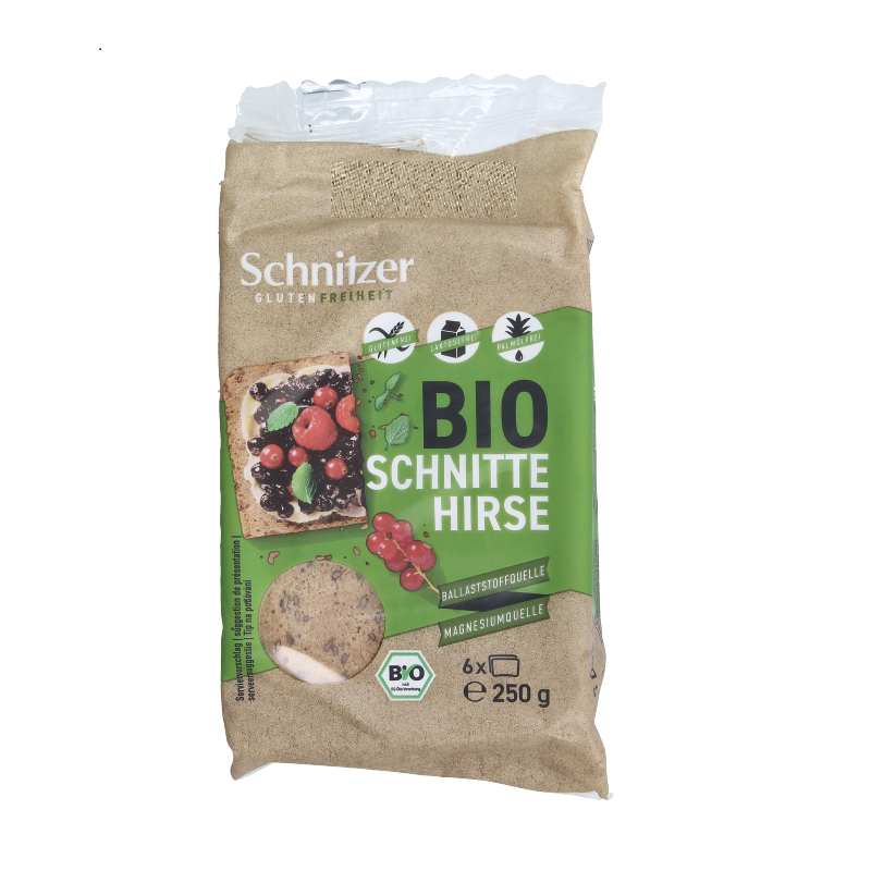 Schnitzer Broden en Crackers 250 Gram Schnitzer Gierstbrood glutenvrij bio 250 Gram