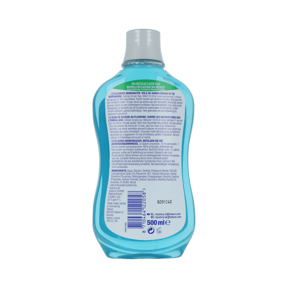 Sensodyne Mondspoelmiddelen 500.00 Milliliter Sensodyne Mondwater cool mint 500.00 Milliliter