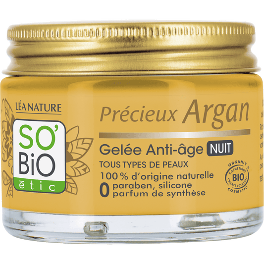 So Bio Etic Gezichtsverzorging 40.00 Milliliter So Bio Etic Argan anti-aging night gel 40.00 Milliliter