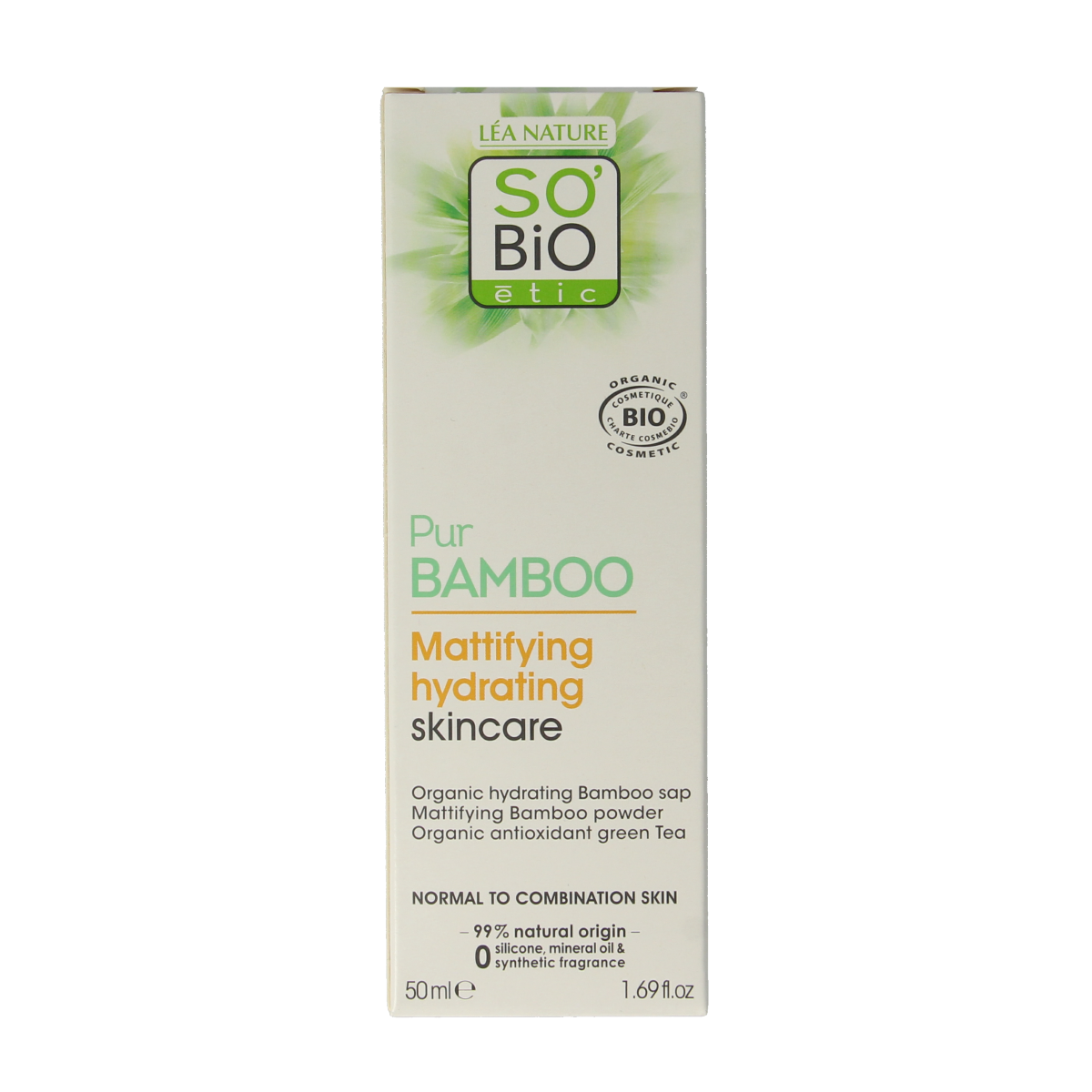 So Bio Etic Gezichtsverzorging 50.00 Milliliter So Bio Etic Bamboo mattifying hydrating cream 50.00 Milliliter