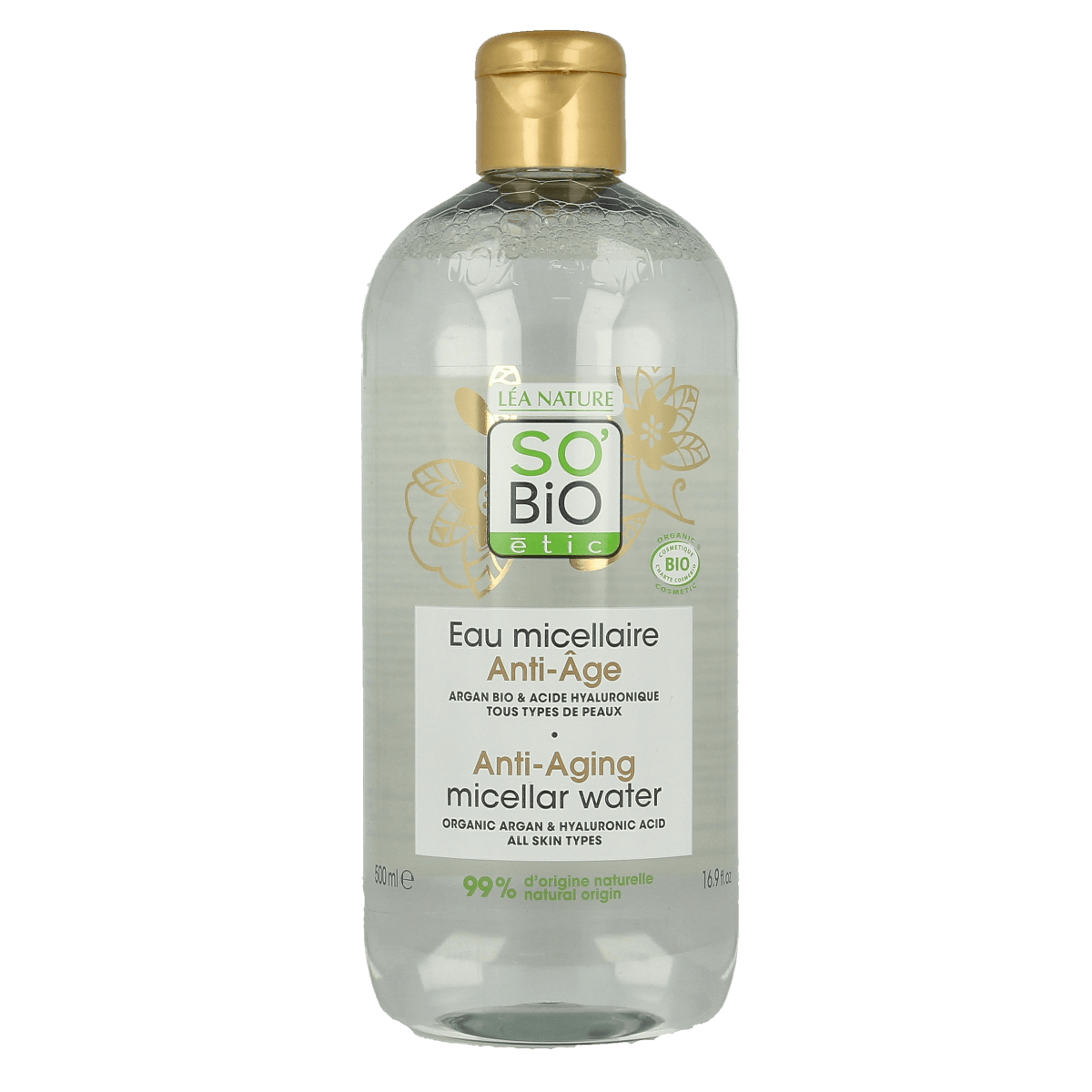 So Bio Etic Gezichtsverzorging 500.00 Milliliter So Bio Etic Argan anti-aging micellar water 500.00 Milliliter