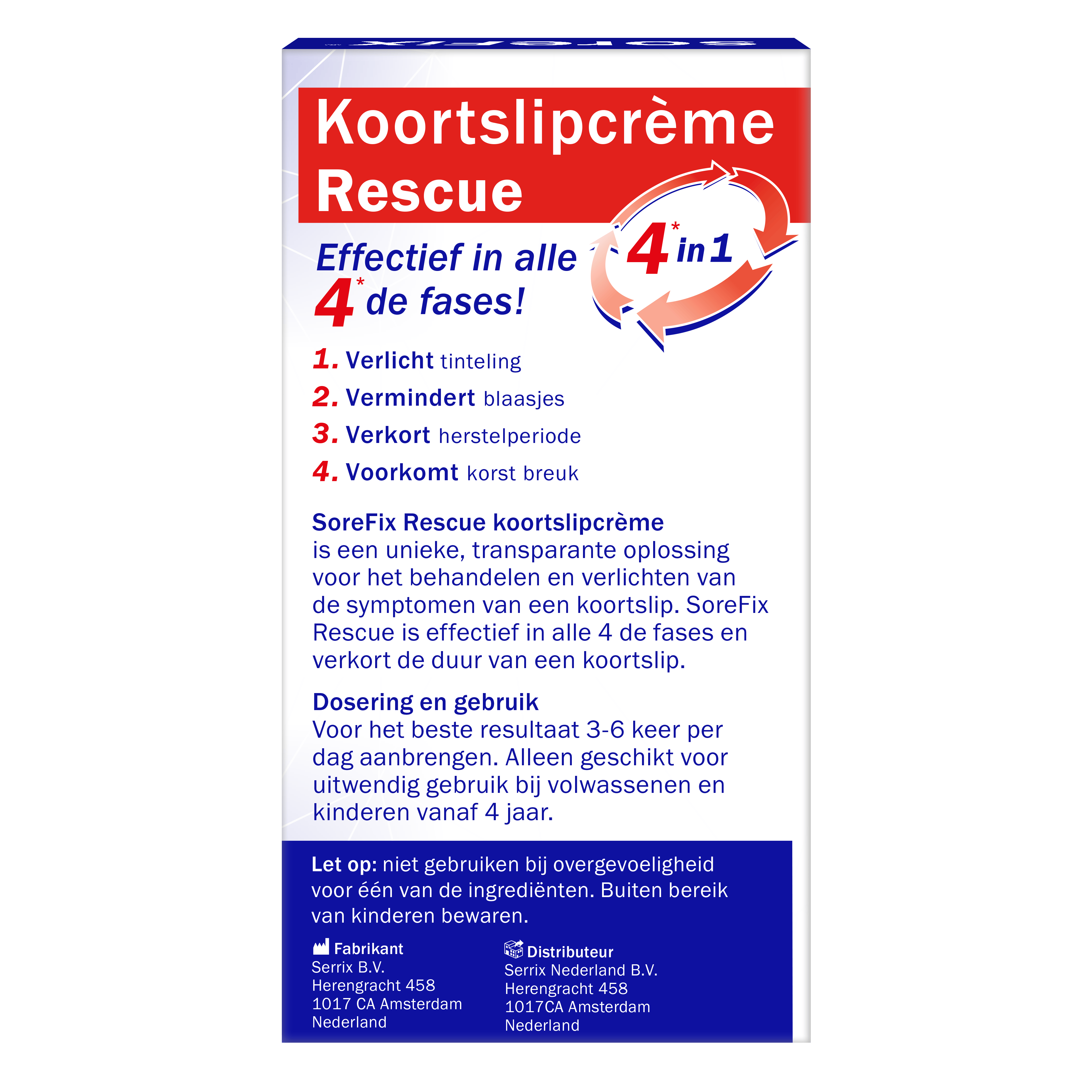 SoreFix Lipverzorging 6.00 Milliliter SoreFix Rescue koortslipcreme 6.00 Milliliter