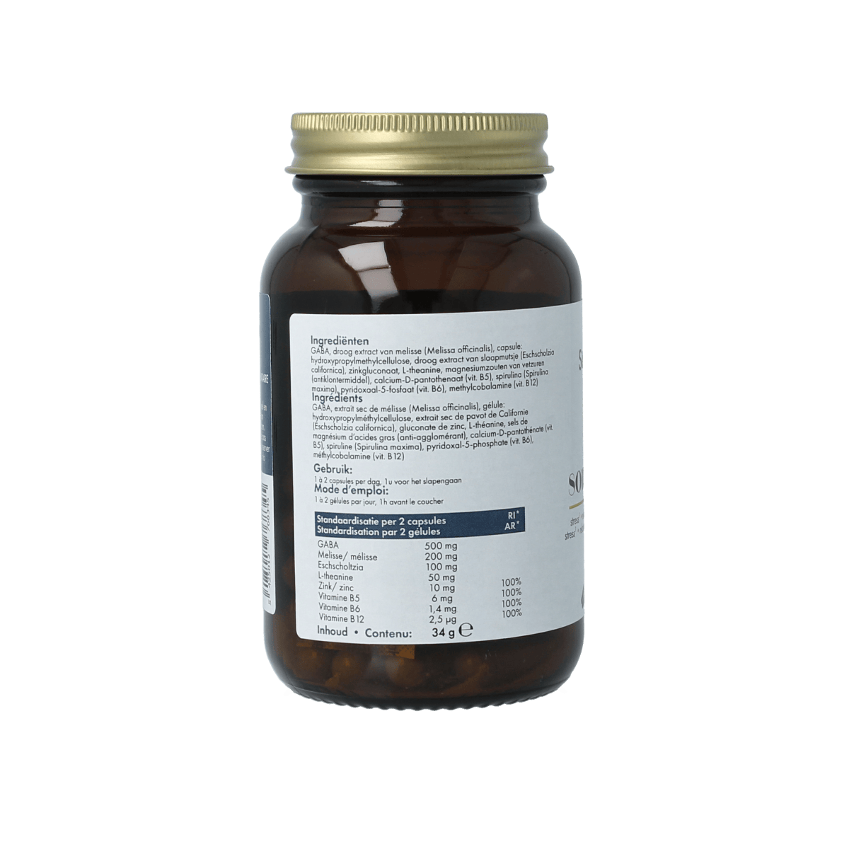 SoriaBel Kruidenpreparaten 60.00 Capsules SoriaBel Somnizen plus theanine 60.00 Capsules