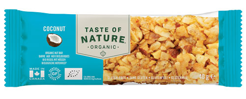 Taste Of Nature Snacks en Tussendoortjes 40 Gram Taste Of Nature Coconut granenrepen bio 40 Gram