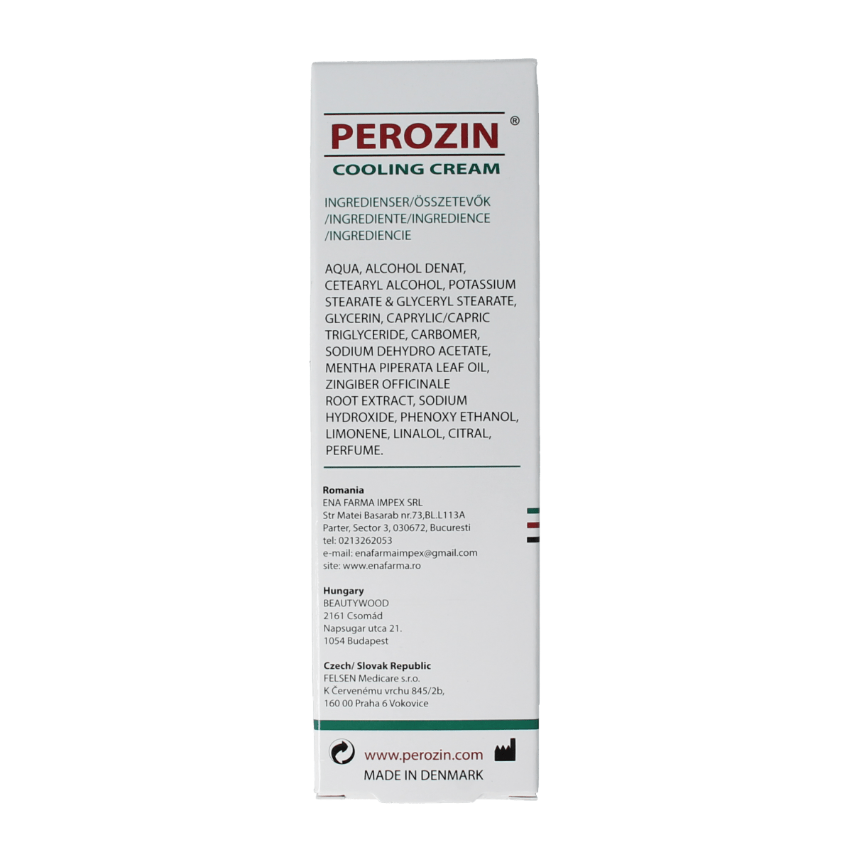 TC Curasense Perozin muscle and joint balm in a 100ml bottle, featuring a white tube with label and cap.